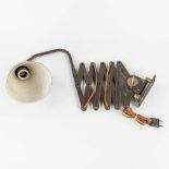 AGI, an accordion wall light. Metal. Circa 1940-1950. (W: 56 x x D: 15 cm)
