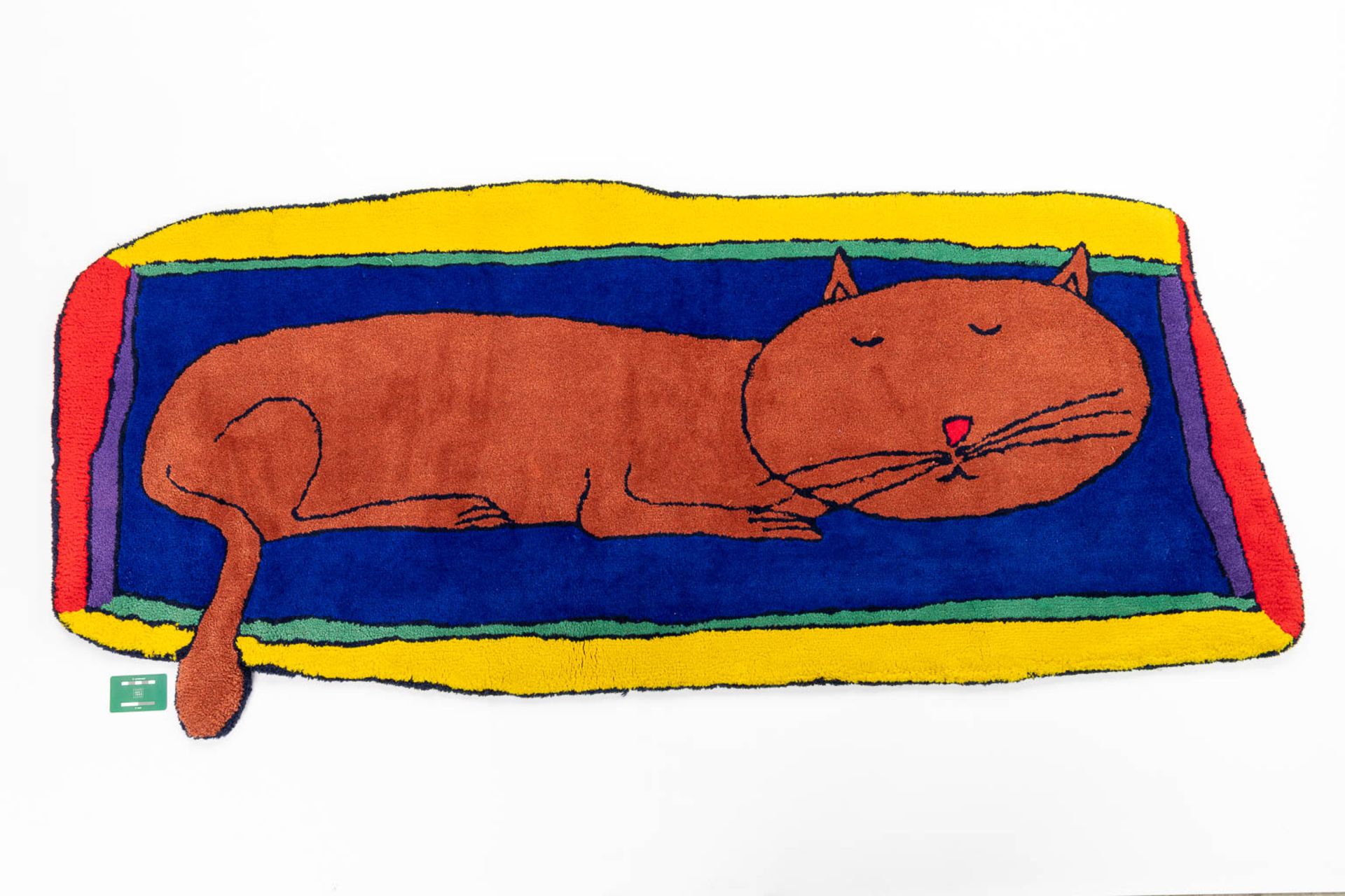Vera VERMEERSCH (XX-XXI) 'Cat' a carpet. (L: 90 x W: 190 cm) - Image 2 of 7