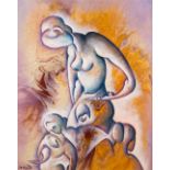 Charles DELPORTE (1928-2012) 'L'Epouse' oil on canvas. (W: 82 x H: 102 cm)