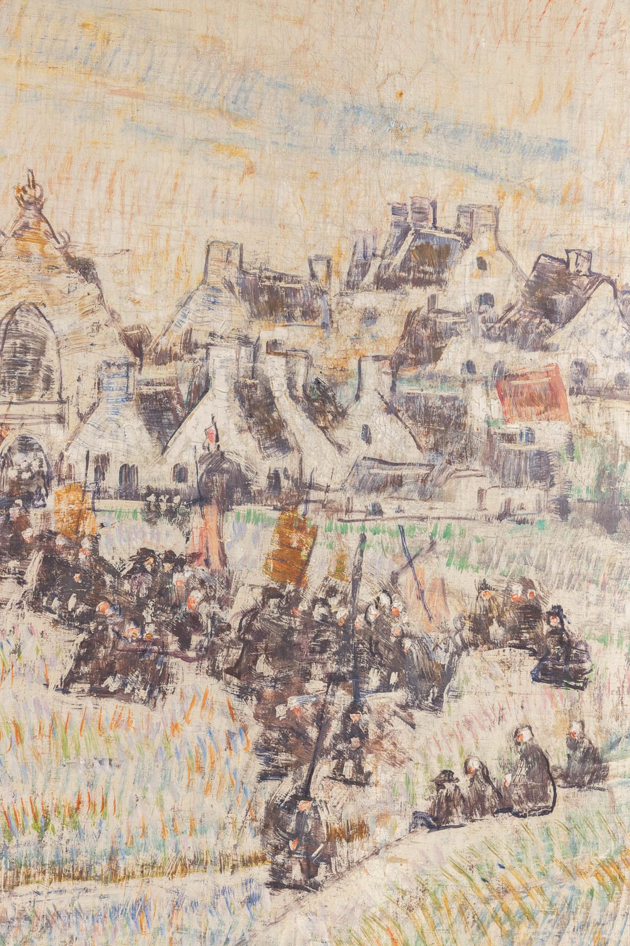 Alfons BLOMME (1889-1979) 'Pardon in Bretagne' oil on canvas. (W: 110 x H: 102 cm) - Image 7 of 9