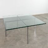 Ludwig MIES VAN DER ROHE (1886-1969) 'Barcelona Coffee Table' for Knoll. (L: 100 x W: 100 x H: 46,5