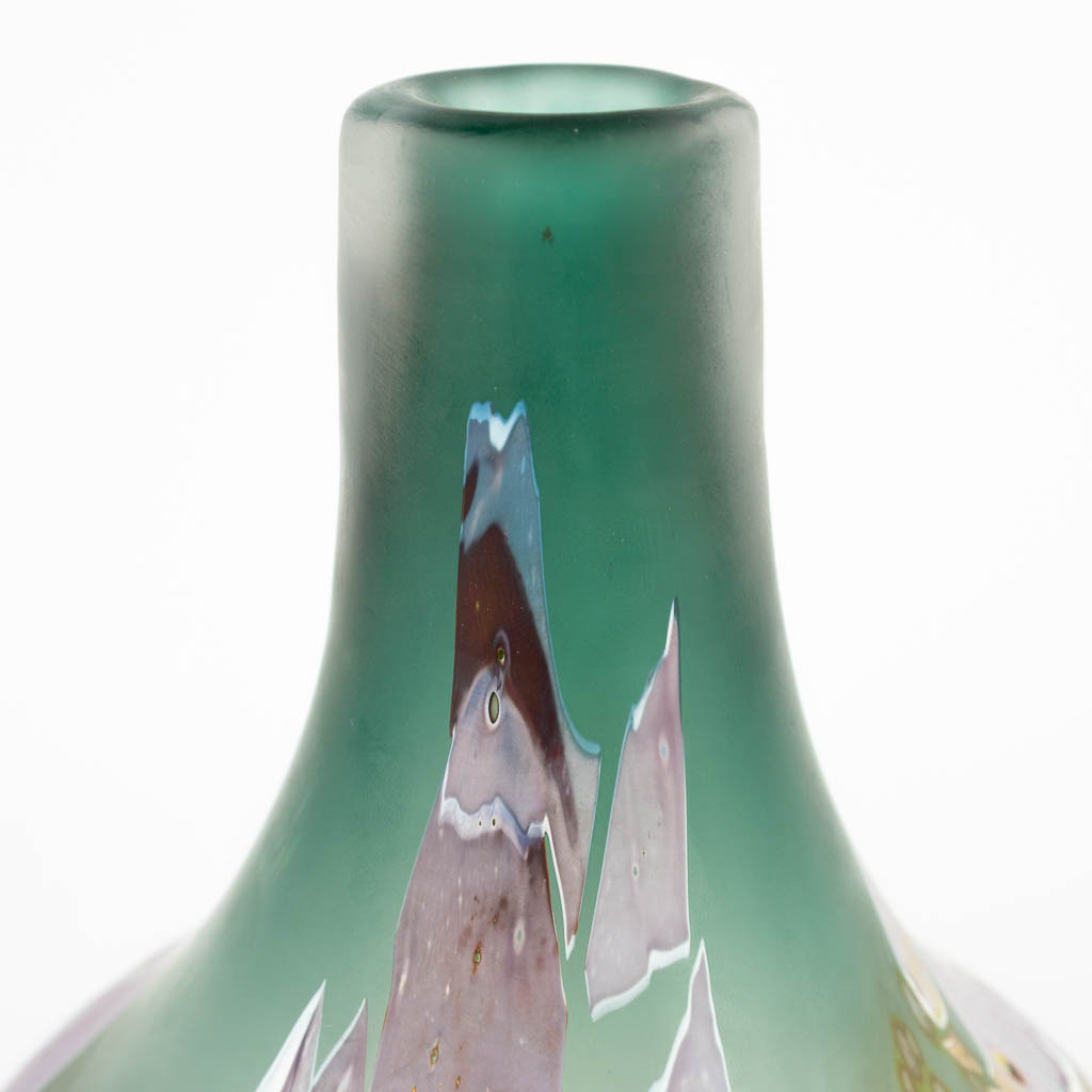 Louis LELOUP (1929) 'Vase', pate de verre glass. (H: 24,5 x D: 15 cm) - Image 12 of 15
