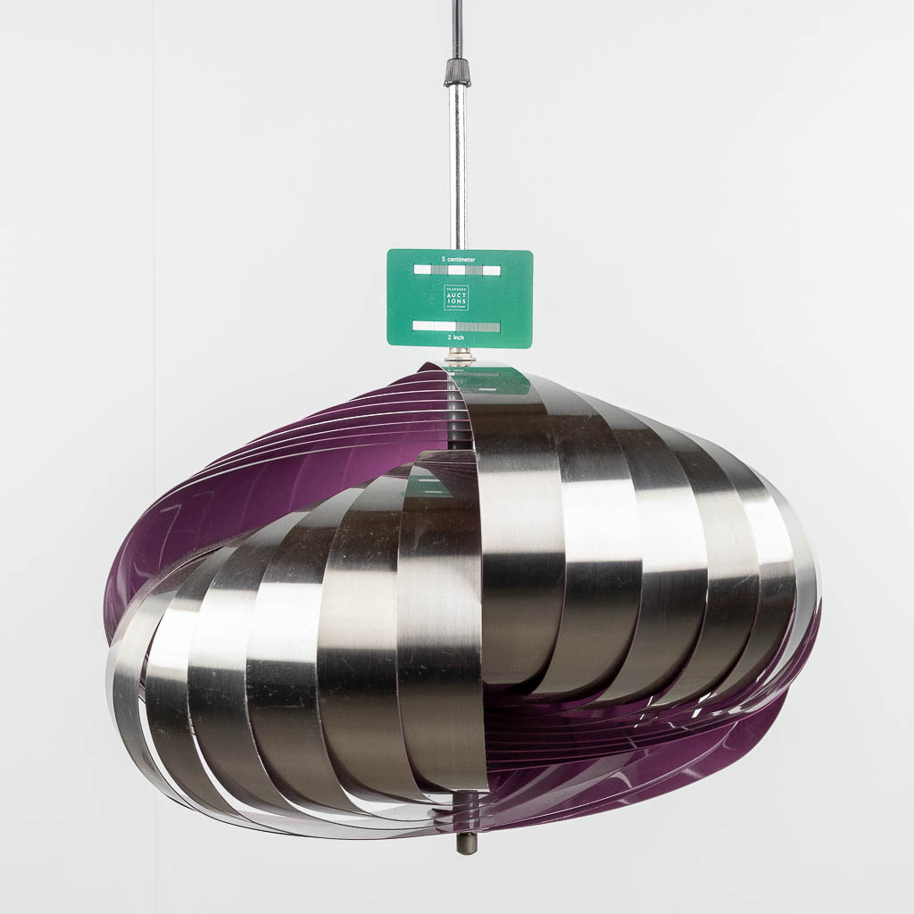 Henri MATHIEU (XX) 'Pendant light' metal, circa 1970. (W: 40 x H: 45 cm) - Image 2 of 8