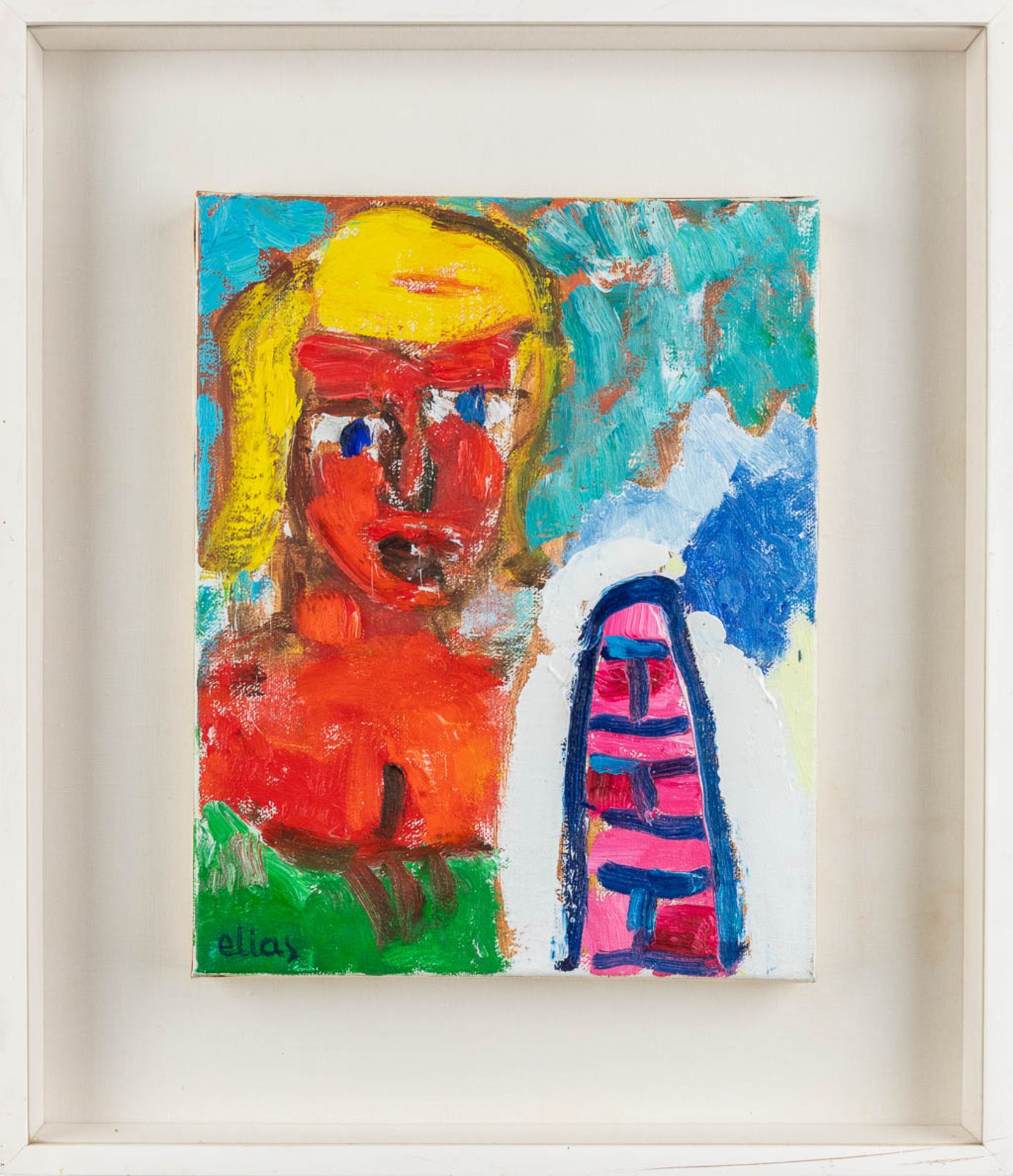 Etienne ELIAS (1936-2007) 'Blond' oil on canvas. (W: 24 x H: 30 cm) - Image 3 of 8