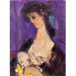 Constant LAMBRECHT (1915-1993) 'Maternite' oil on canvas. (W: 54 x H: 73 cm)