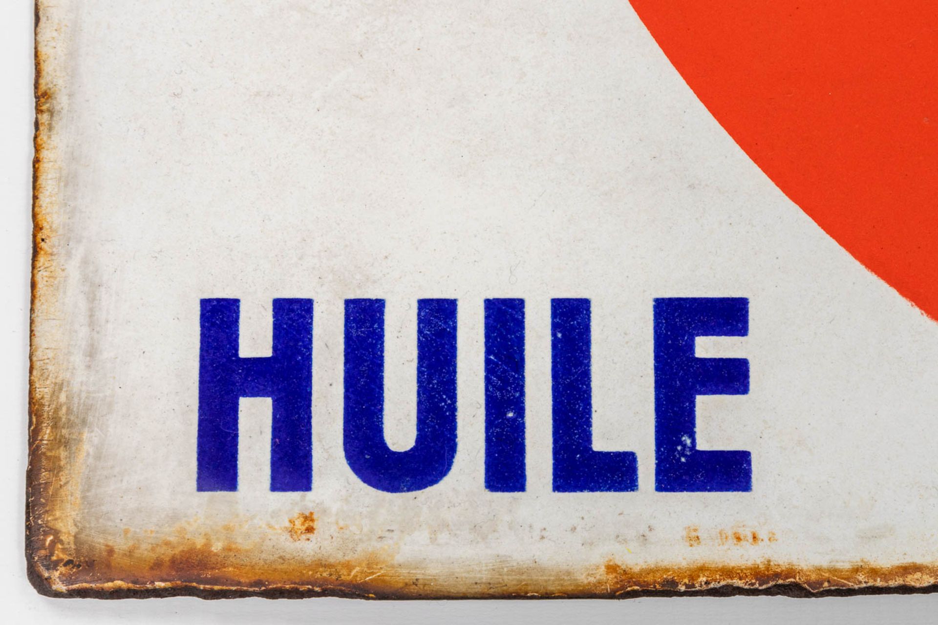 Celor Huile Autos, a double sided enameled plate. (W: 57 x H: 43 cm) - Image 5 of 10