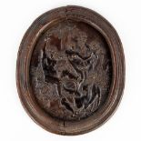 A plaque made of bronze with images of Bacchus and Bachantes, 1796. 18th C. (W: 31 x H: 37 cm)