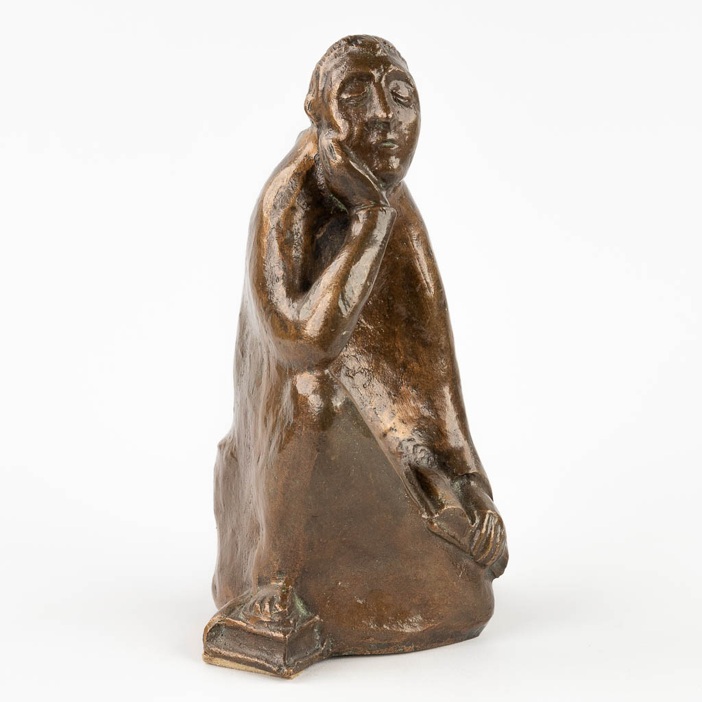 Heinz BENTELE (1902-1983) 'Albertus Magnus, Monk of the Dominican Order', patinated bronze. (L: 12 x - Image 3 of 13