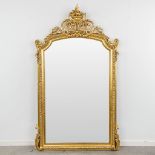 A mirror made of wood and stucco. (W: 101 x H: 178 cm)