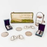 A collection of silver and silver-plated accessories, Christofle, Delheid, Wolfers. Silver weight: 2