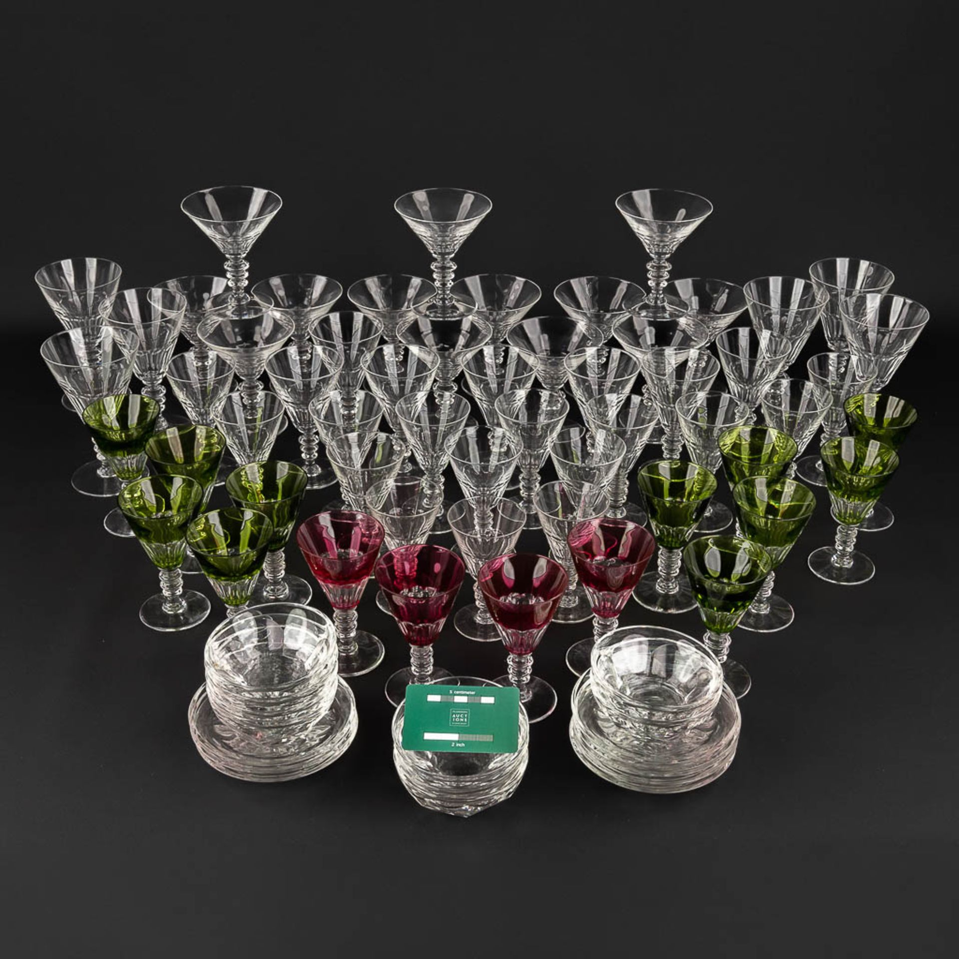 Val Saint Lambert, an assembled collection of crystal glasses. (H: 15 x D: 9 cm) - Image 2 of 7