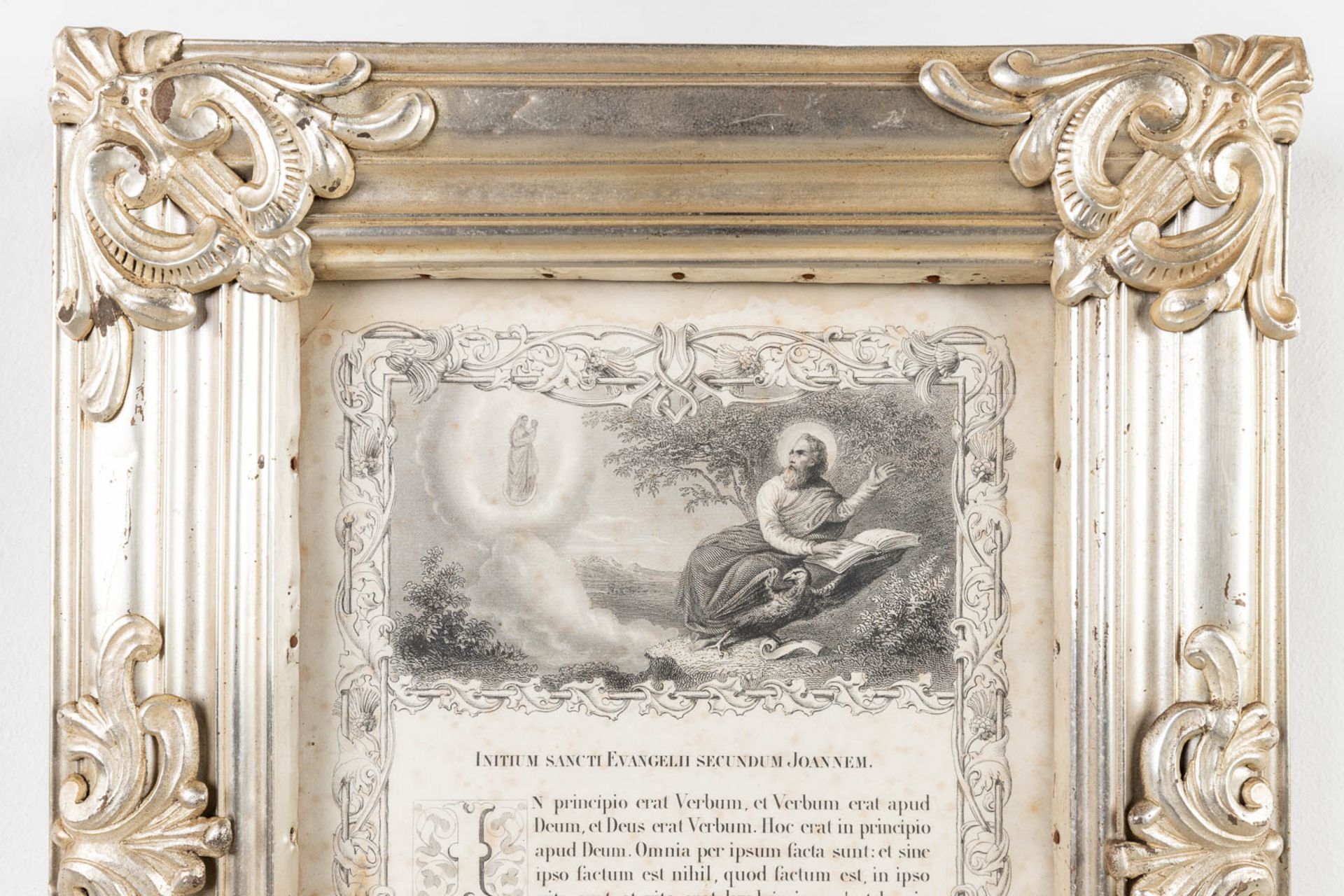A set of 3 religious frames made of silver-plated metal. Circa 1900. (L: 37 x W: 47 cm) - Bild 9 aus 11