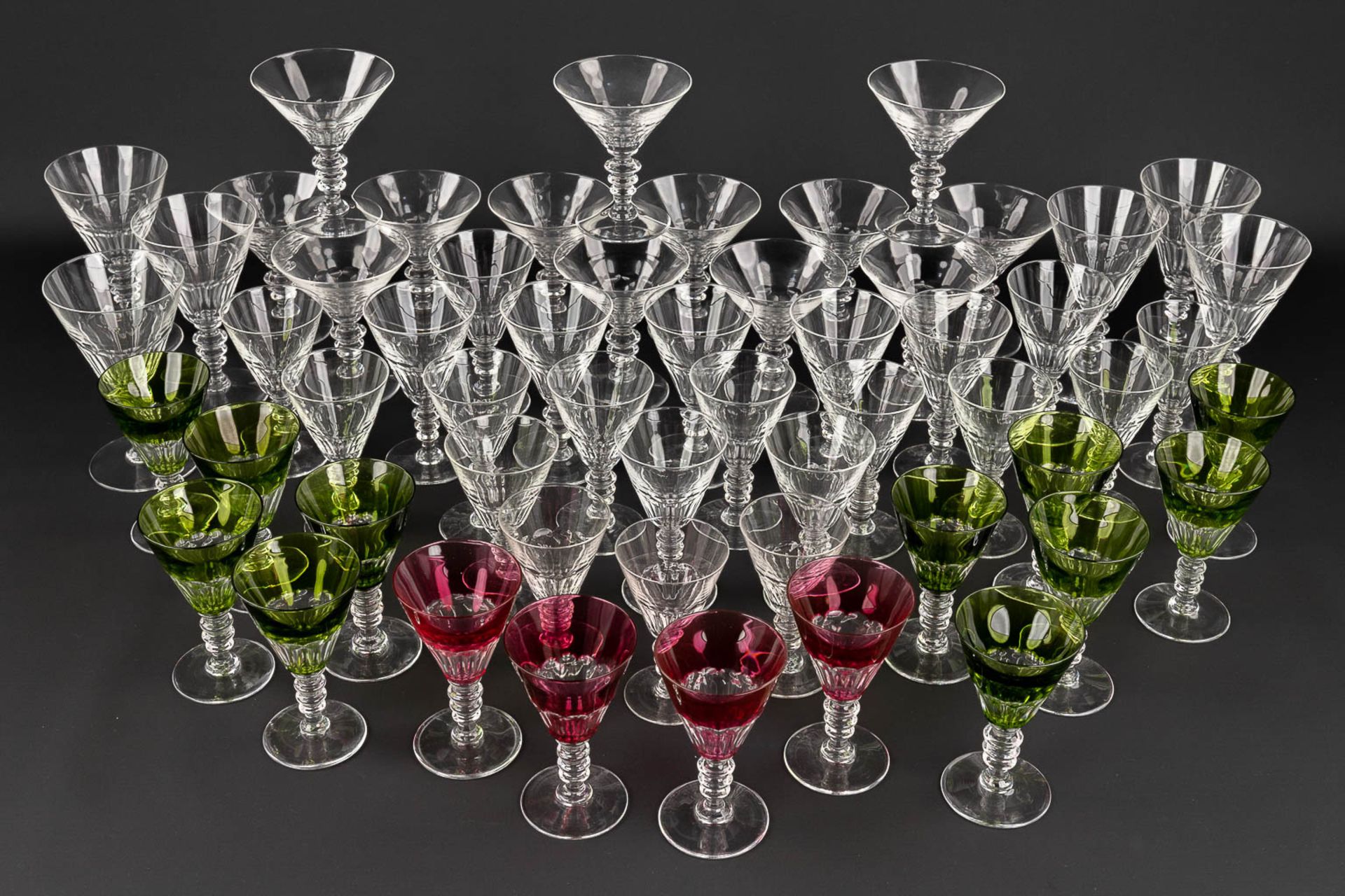 Val Saint Lambert, an assembled collection of crystal glasses. (H: 15 x D: 9 cm) - Image 3 of 7