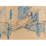 Godfried VERVISCH (1930-2014) 'ill in bed' a drawing on paper. (W: 37 x H: 27 cm)