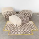 Patricia URQUIOLA (1961) 'Mangas' a sofa set with matching carpet. (L: 123 x W: 95 x H: 65 cm)