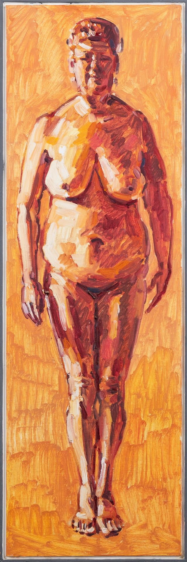 Rik VERMEERSCH (1949) 'Staande Vrouw Monnik', oil on panel, 1997. (W: 28 x H: 78,5 cm) - Image 3 of 10