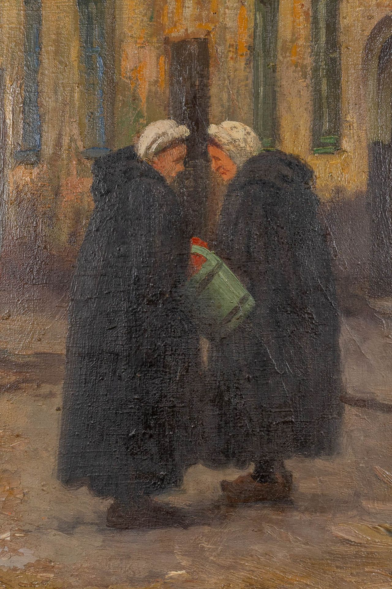 Arthur HAEGHEBAERT (1876-1942) 'De Kommeeren' oil on canvas. (W: 125 x H: 97 cm) - Image 4 of 8