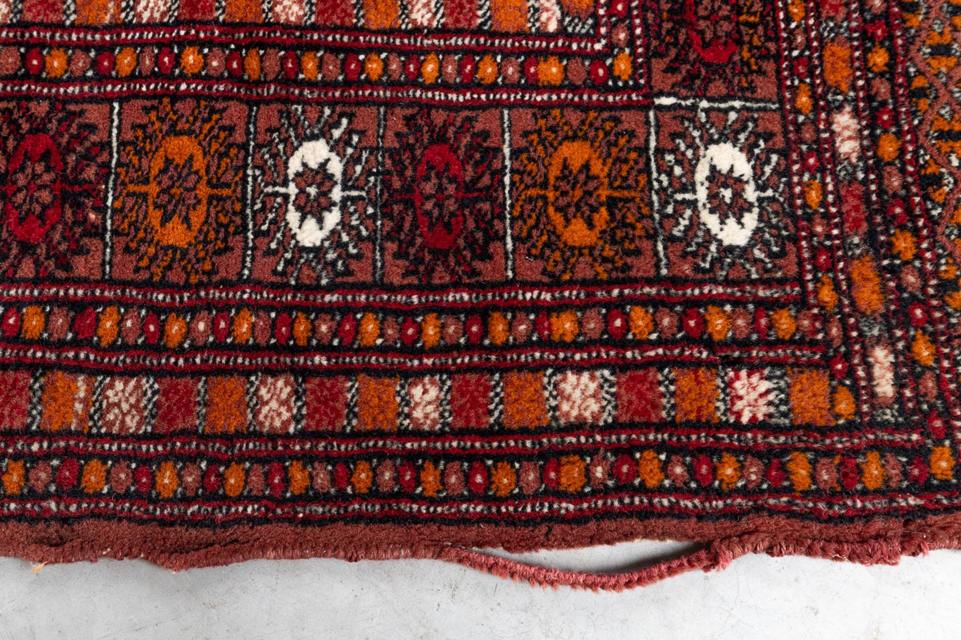 A set of 2 Oriental hand-made carpets, Bokhara/Buchara. (125 x 87 cm)(124 x 170 cm). (L: 124 x W: 17 - Image 4 of 11