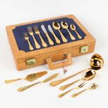 A gold-plated 'Royal Collection Solingen' flatware cutlery set, made in Germany. (L: 34 x W: 45,5 x