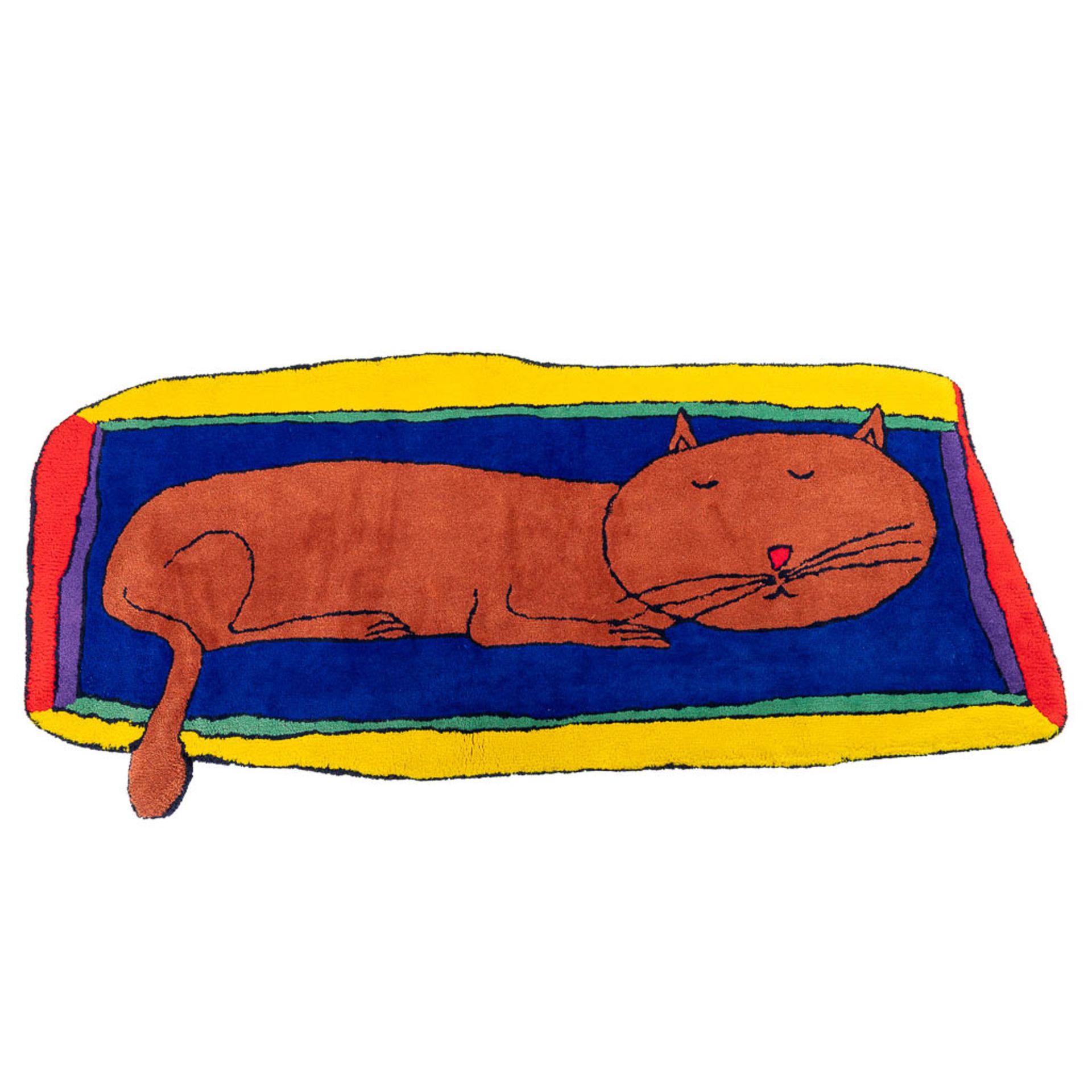 Vera VERMEERSCH (XX-XXI) 'Cat' a carpet. (L: 90 x W: 190 cm)