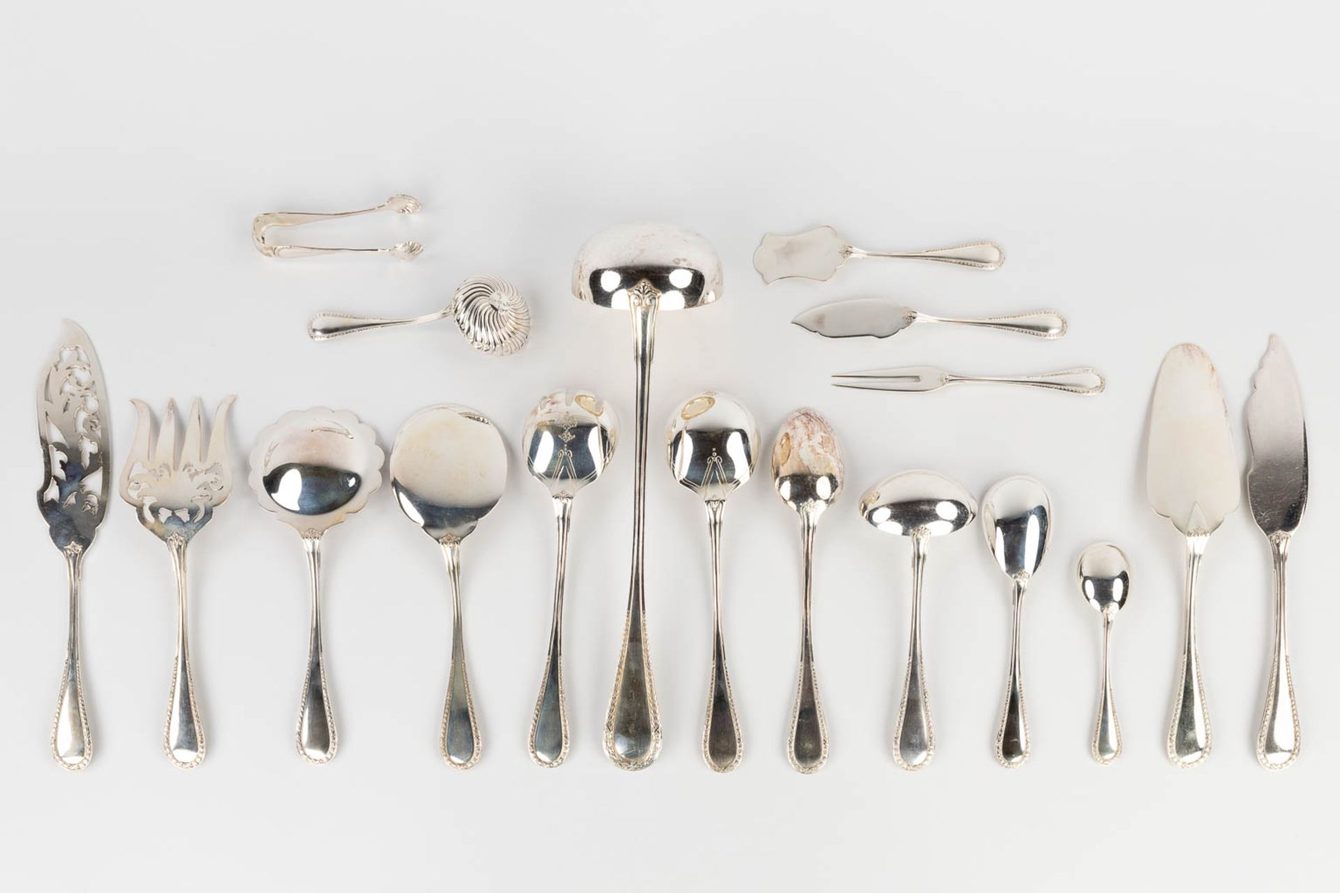 Wolfers Frres Brussels, a 166-piece silver cutlery set. Marked A800. 7041g. (W: 9 x H: 34 cm) - Image 6 of 18