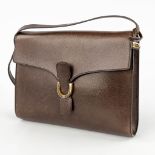Delvaux, a handbag made of brown leather. Gold-plated hardware. (W: 25 x H: 19 cm)