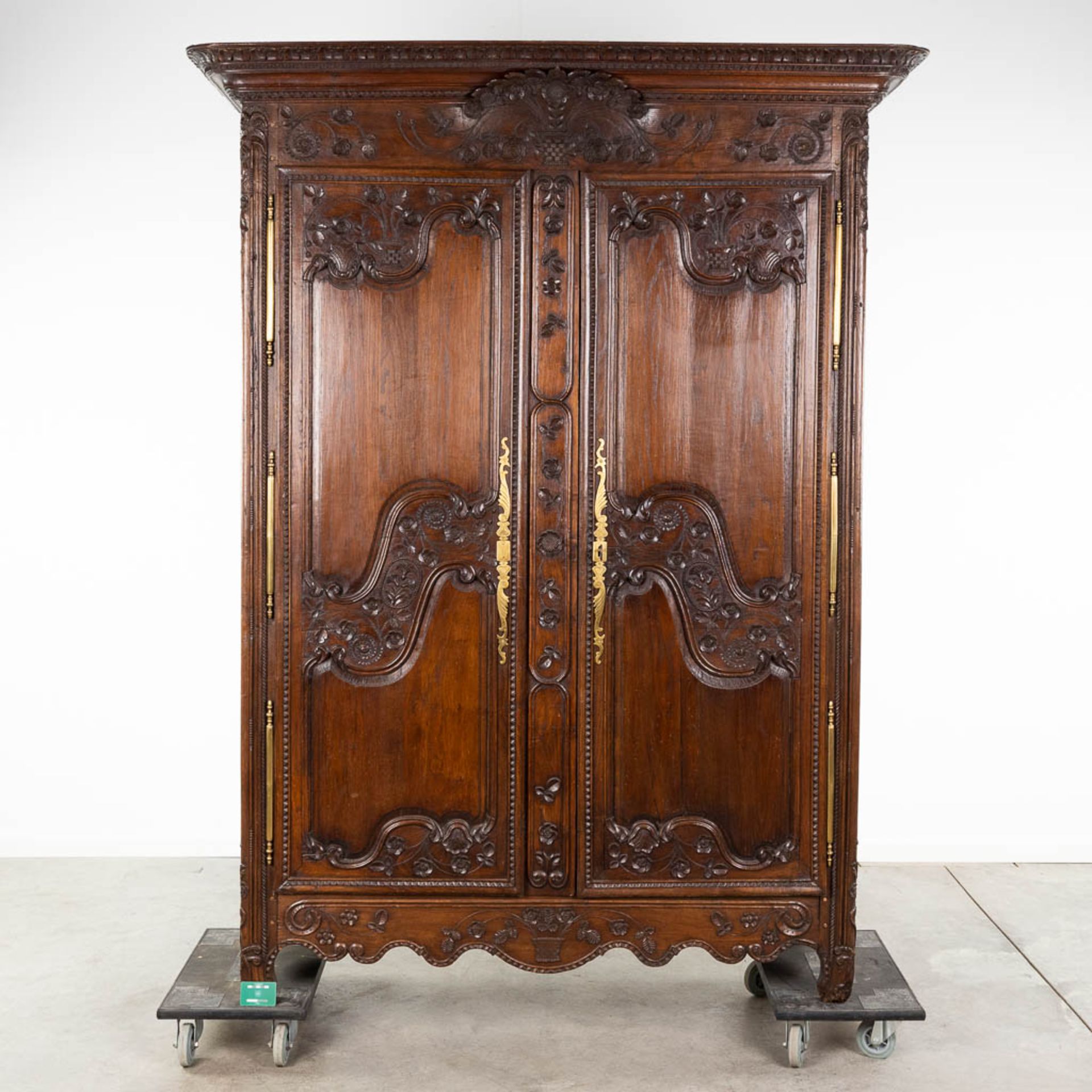 An antique two-door 'Bridal / Wedding' cabinet, made in Normandy, France, 19th C. (L: 62 x W: 165 x - Image 2 of 22