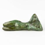 Geo VERBANCK (1881-1961) 'Reclined Nude' a figurine made of bronze. (L: 15 x W: 53 x H: 21 cm)