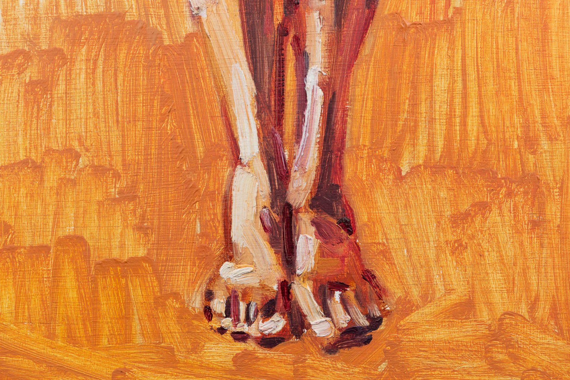 Rik VERMEERSCH (1949) 'Staande Vrouw Monnik', oil on panel, 1997. (W: 28 x H: 78,5 cm) - Image 7 of 10