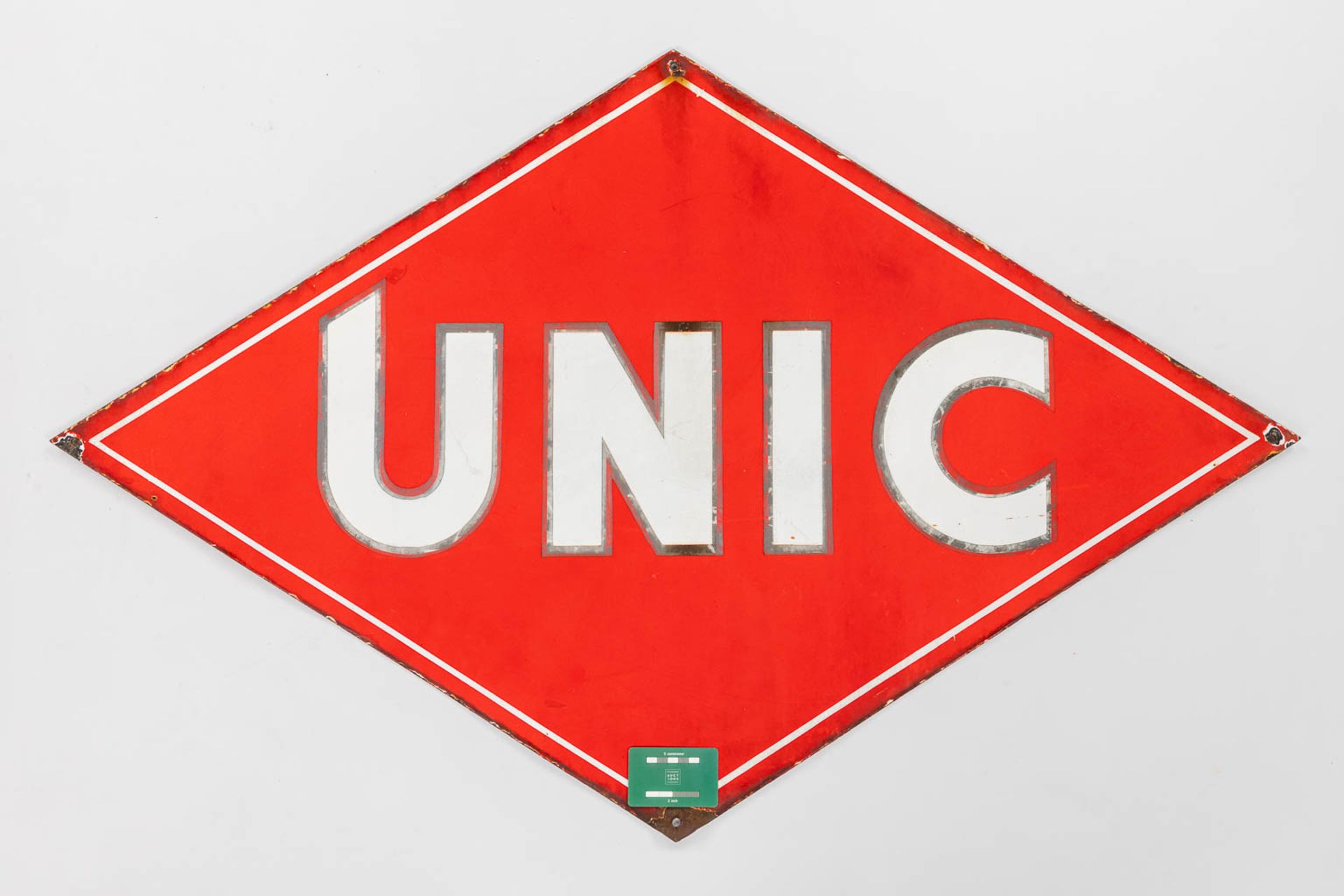 Unic, a double-faced enamelled plate. (W: 120 x H: 76 cm) - Image 2 of 11