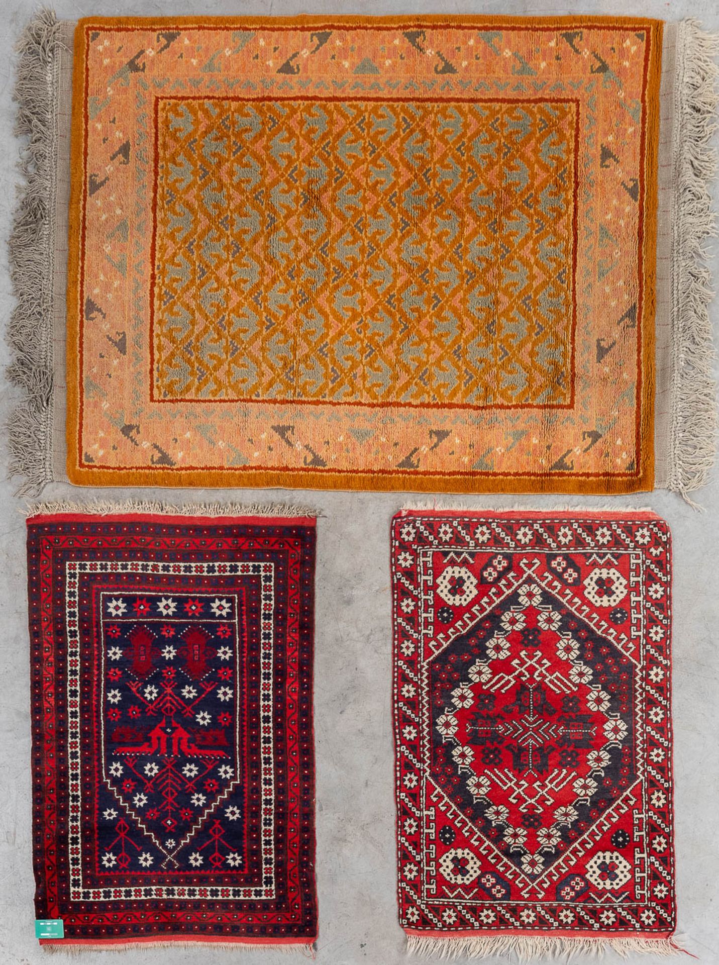A collection of 3 Oriental hand-made carpets. Turkey. (L: 185 x W: 140 cm) - Image 2 of 11