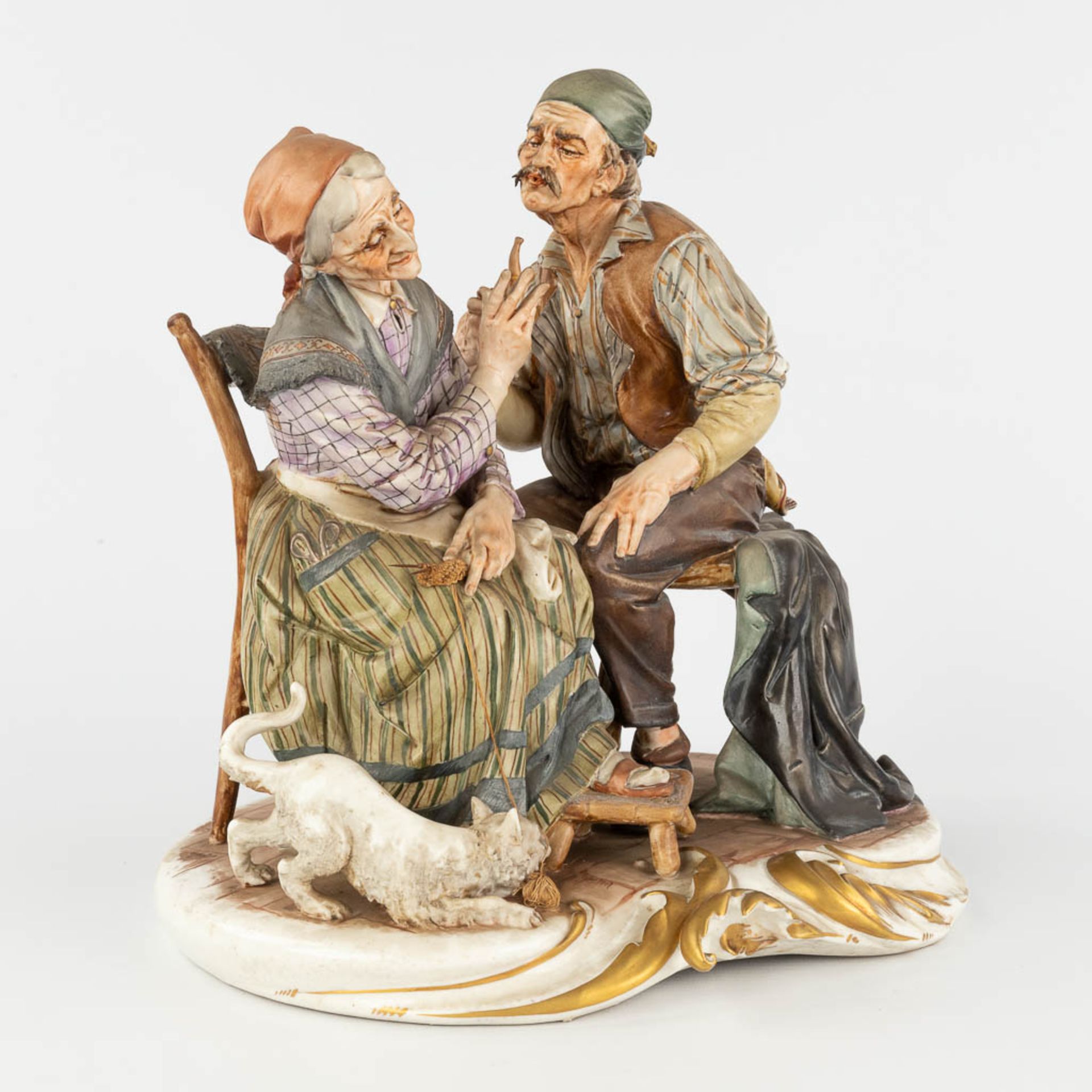 Capodimonte, a porcelain scne with figurines. (L: 26 x W: 29 x H: 30 cm) - Image 3 of 15