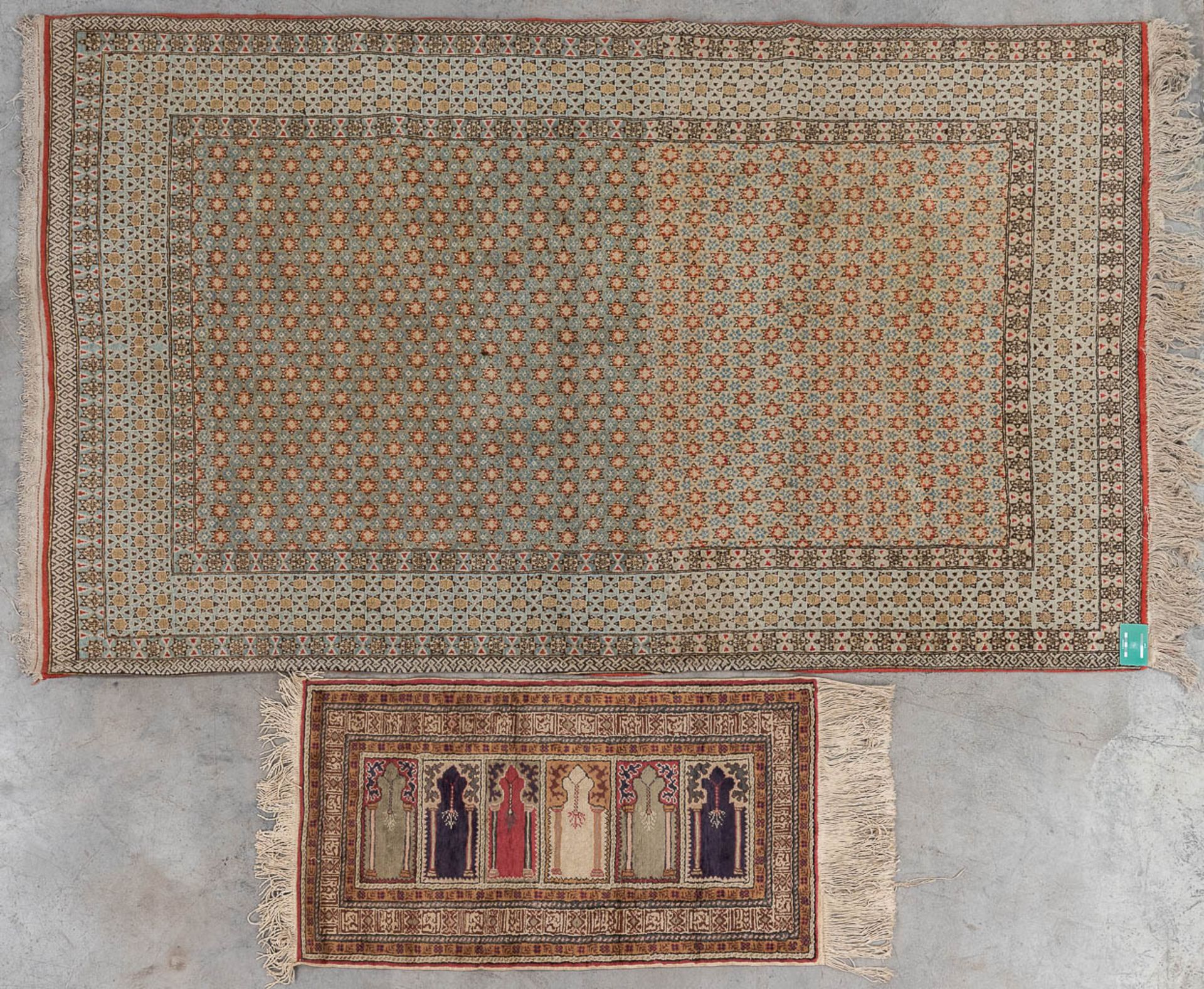 A collection of 2 Oriental hand-made carpets. Persia. (L: 220 x W: 134 cm) - Image 2 of 10
