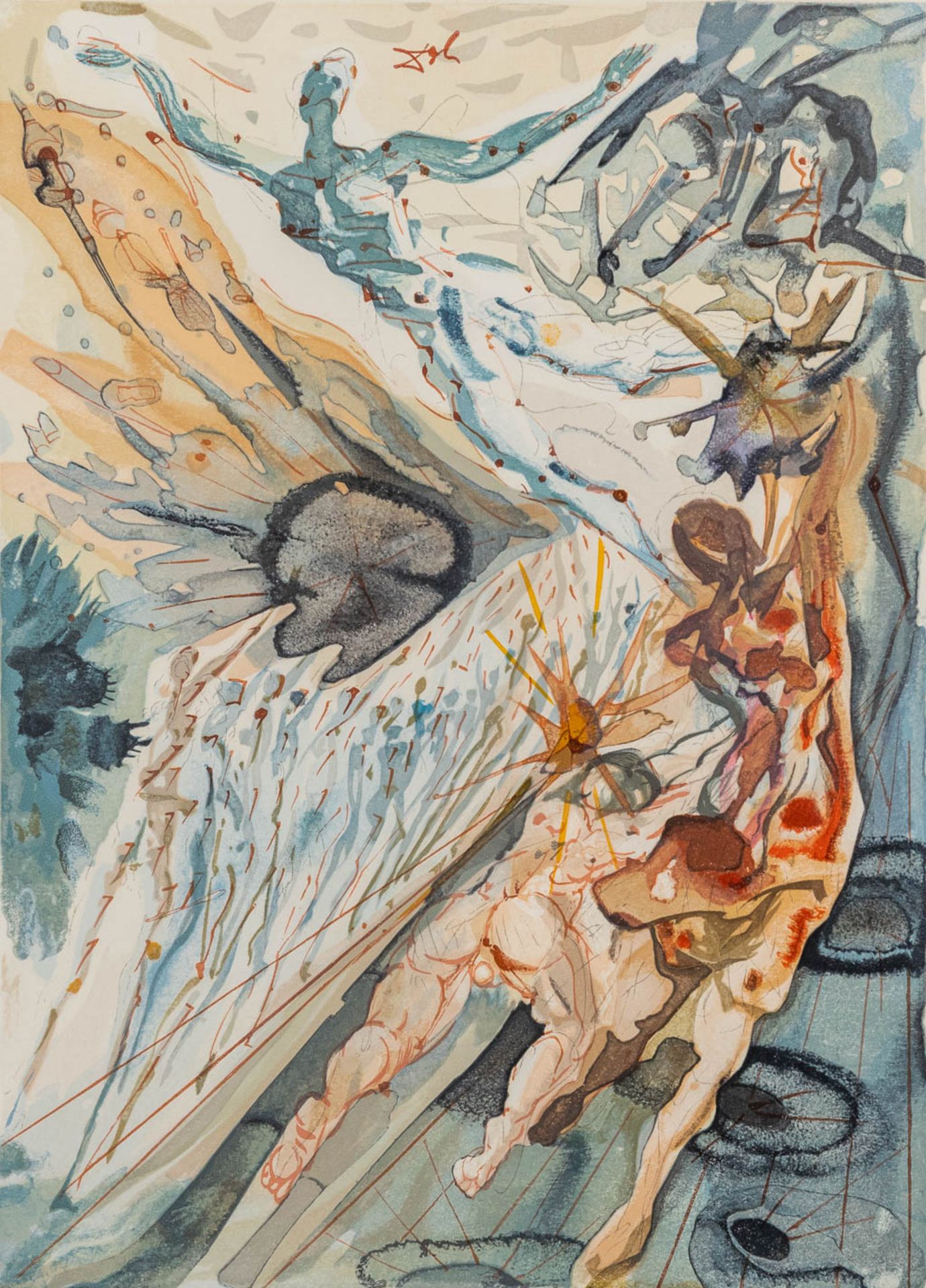 Salvador DALI (1904-1989) 'Dante Alegieri: Divine Comedy', a set of 8 prints. (W: 29 x H: 29 cm) - Image 16 of 18