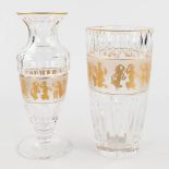 Val Saint Lambert, a collection of 32 crystal vases, 'La Dance De Flore' . (H: 22,5 x D: 12 cm)