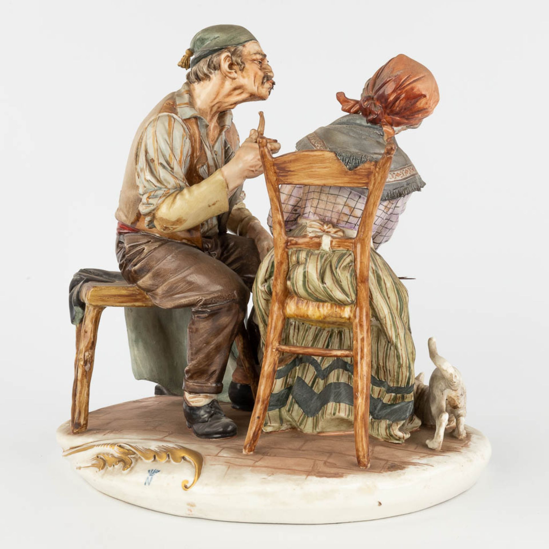 Capodimonte, a porcelain scne with figurines. (L: 26 x W: 29 x H: 30 cm) - Image 5 of 15