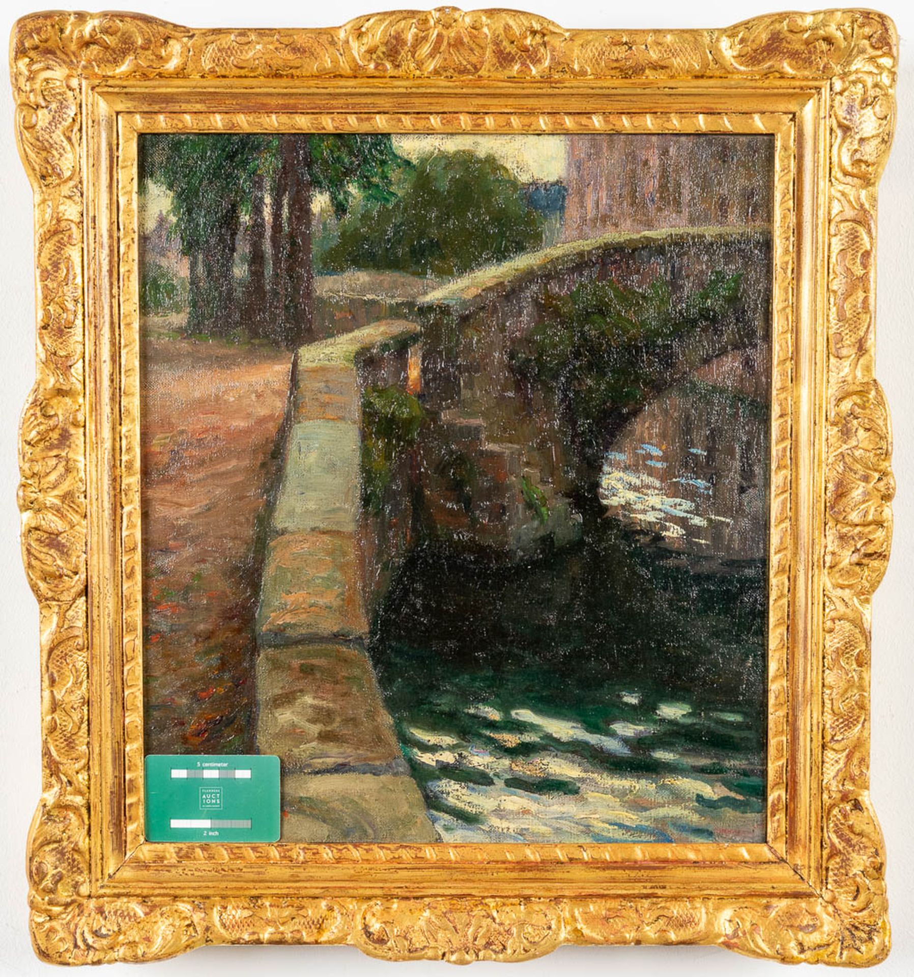 Emile ROMMELAERE (1873-1961) 'Groenerei' oil on canvas. (W: 40 x H: 45 cm) - Image 4 of 6