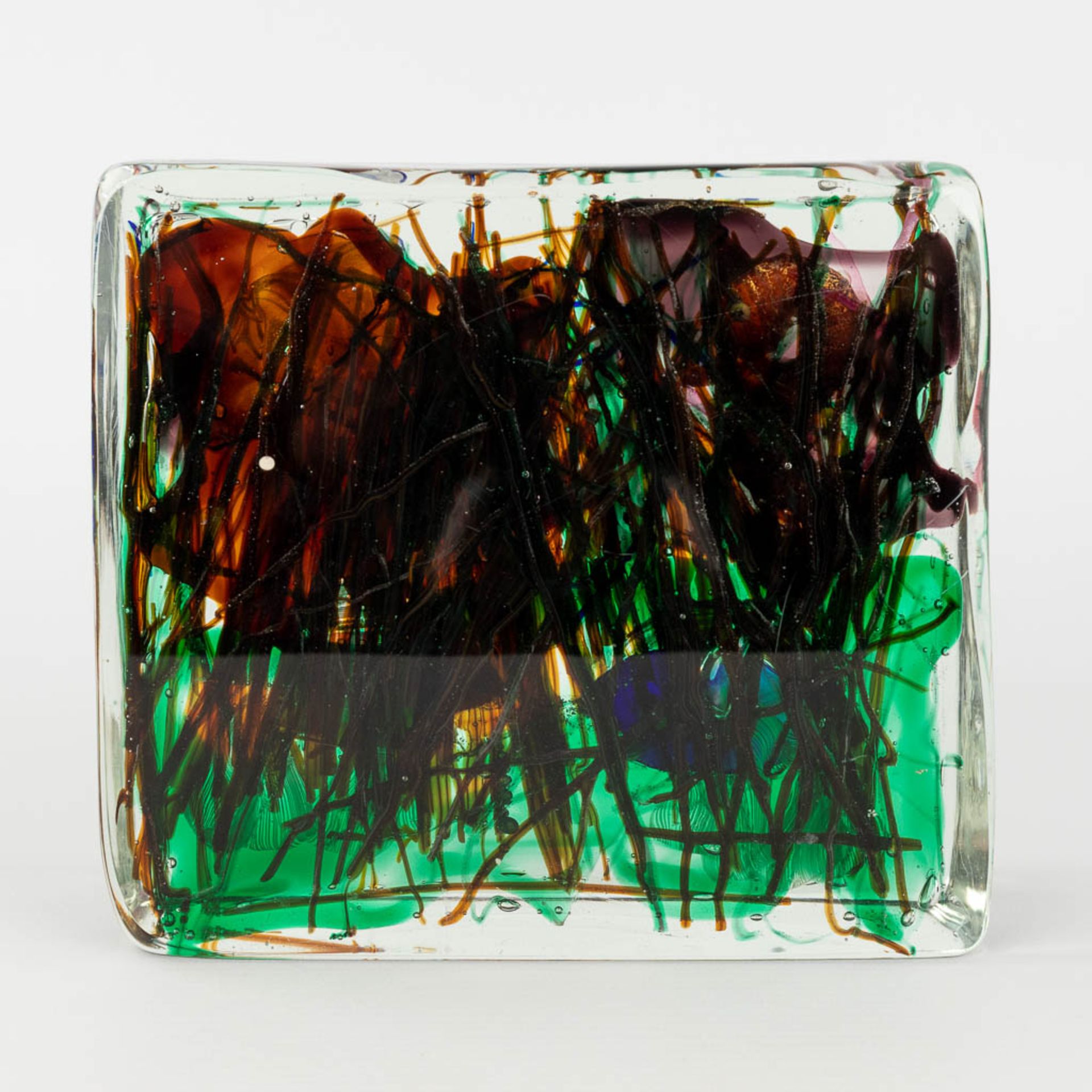 Vetri Cenedese Murano, a vintage aquarium, glass. (L: 6,5 x W: 18 x H: 16,5 cm) - Image 5 of 14