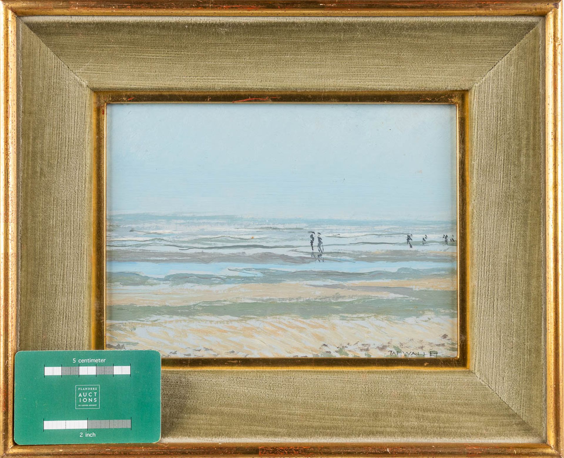 Taf WALLET (1902-2001) 'Basse Marée a l'extrme' oil on panel. (W: 17 x H: 23 cm) - Image 2 of 6