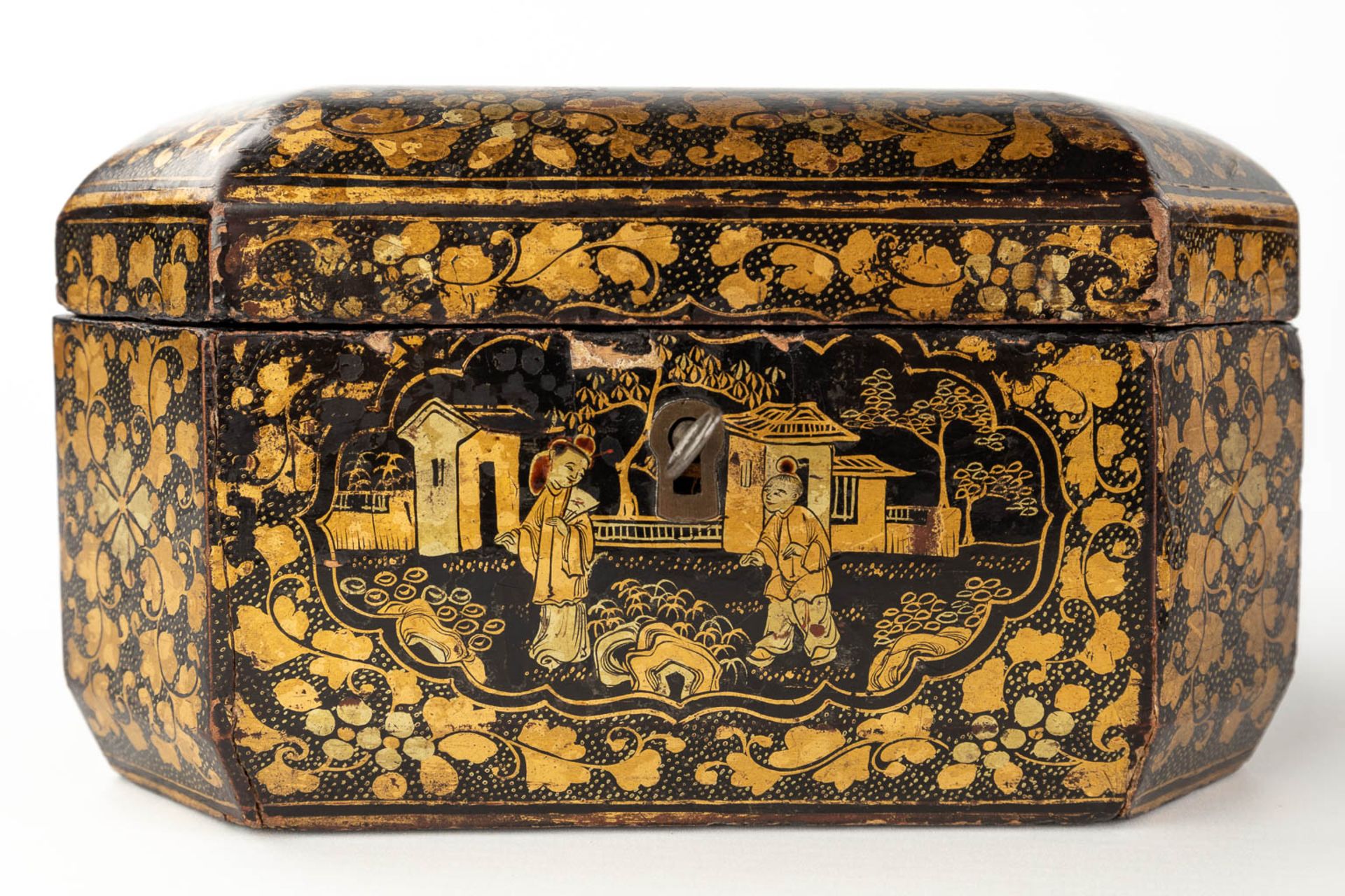 A collection of 5 antique storage boxes, 'Répondre and Répondues', Domino game and jewellery boxes. - Image 6 of 10