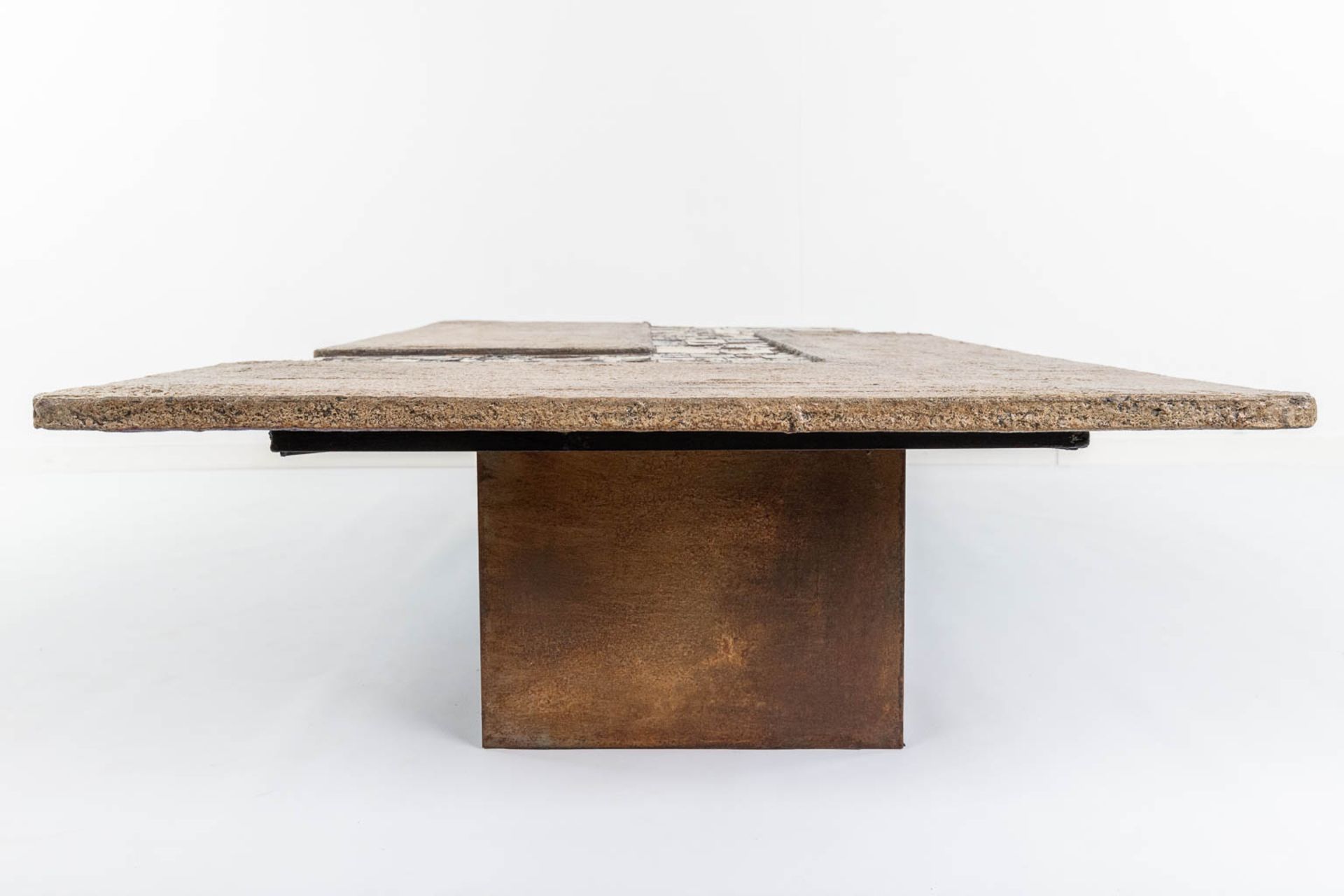 Pia MANU (XX) 'Coffee Table' gold glaze tiles and ceramics. Circa 1960. (L: 86 x W: 175 x H: 32 cm) - Image 17 of 19
