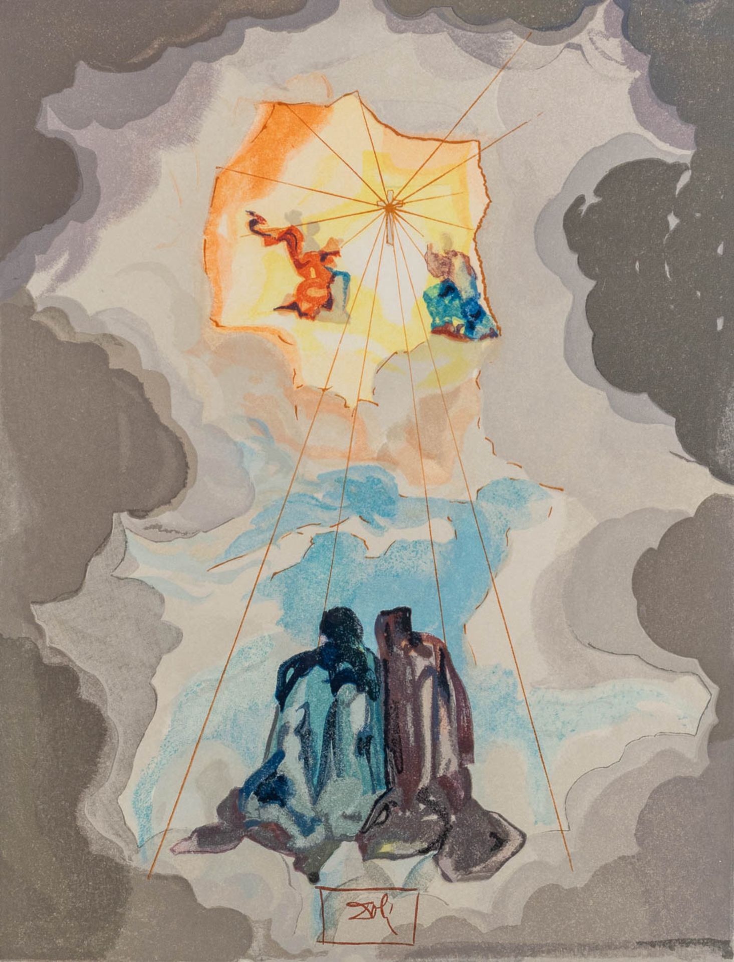 Salvador DALI (1904-1989) 'Dante Alegieri: Divine Comedy', a set of 8 prints. (W: 21,5 x H: 29 cm) - Image 12 of 19