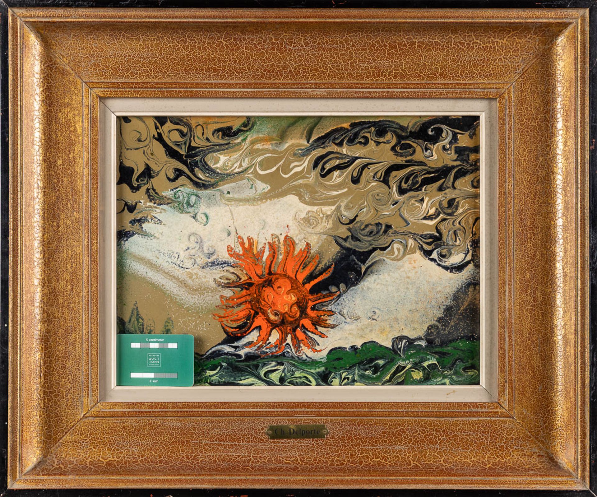 Charles DELPORTE (1928-2012) 'Marine Con Baldienne' oil on panel. (W: 40 x H: 30 cm) - Image 2 of 8