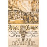 Albert GOETHALS (1885-1973) 'Braderie in Bruges' an original poster, 1932. (W: 66 x H: 98 cm)