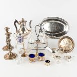 Christofle, A collection of table accessories and table items, silver-plated metal. (H: 22 cm)