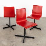 Marco POCCI &amp; Claudio DONDOLI (XX-XXI) 3 Chairs. (L: 46 x W: 45 x H: 84 cm)