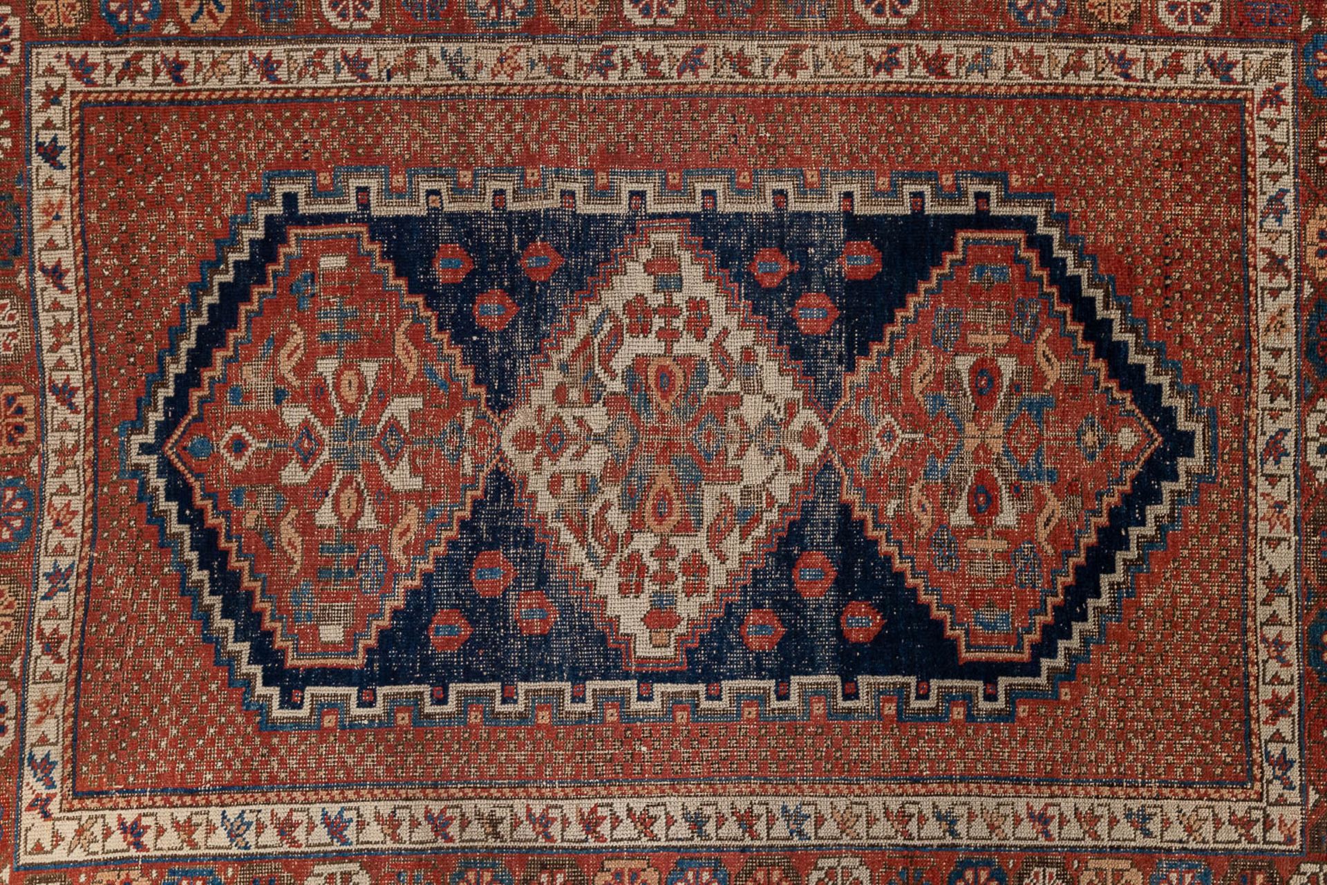 A collection of 2 Oriental hand-made carpets. Probably Caucasian. (L: 277 x W: 115 cm) - Image 3 of 12