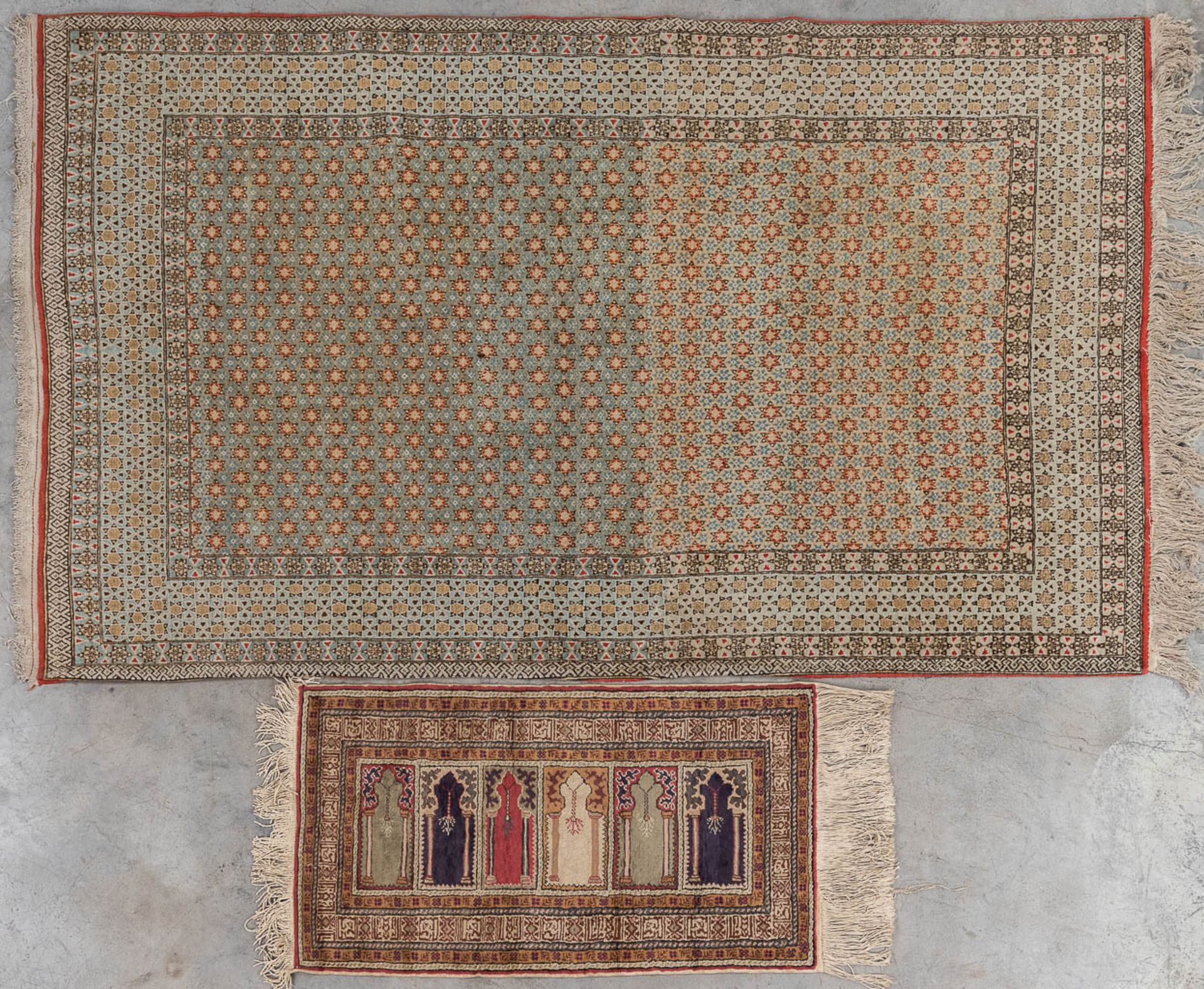 A collection of 2 Oriental hand-made carpets. Persia. (L: 220 x W: 134 cm)