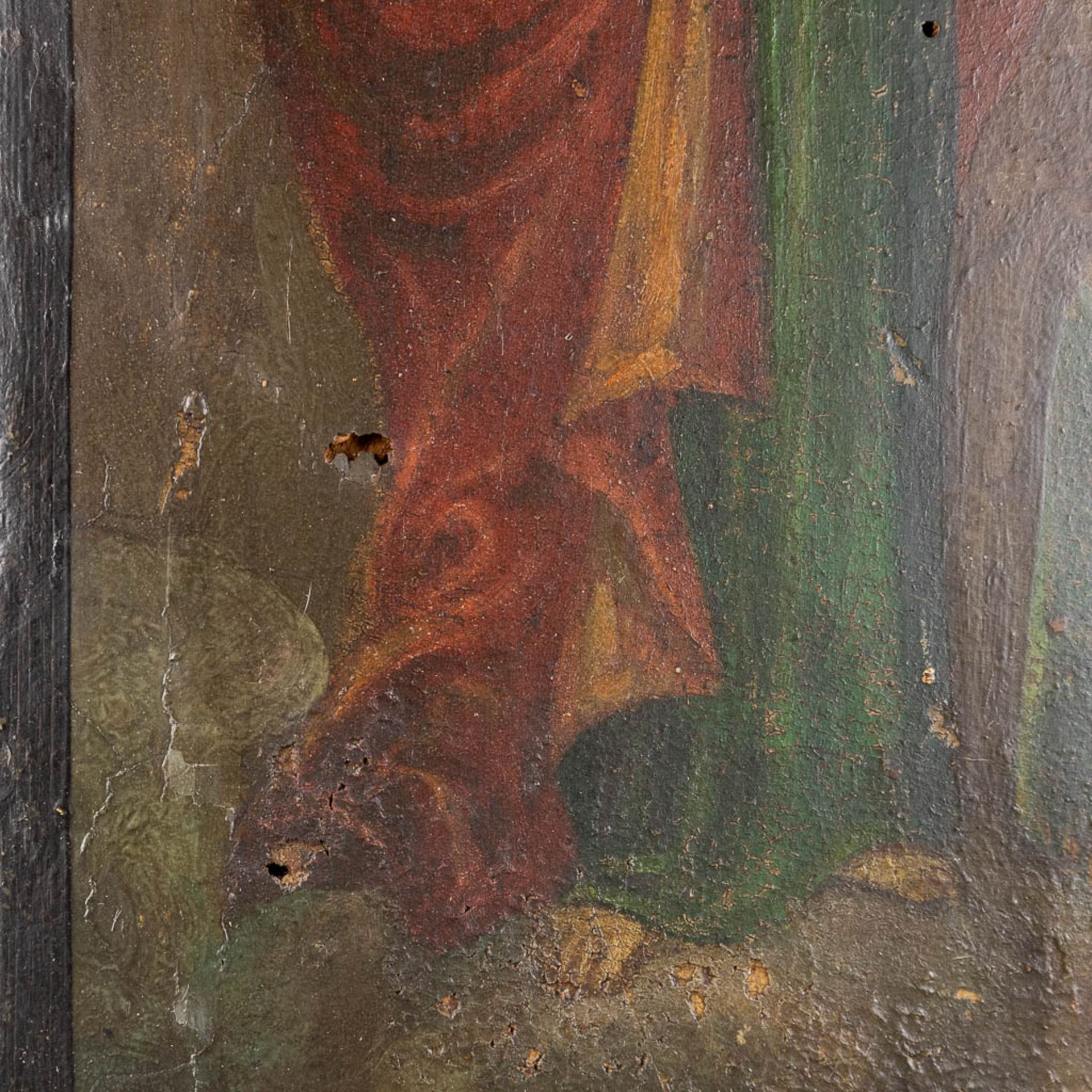 An Eastern European Icon 'the Annunciation by GabriÔl', oil on panel. (W: 30 x H: 46 cm) - Image 10 of 11