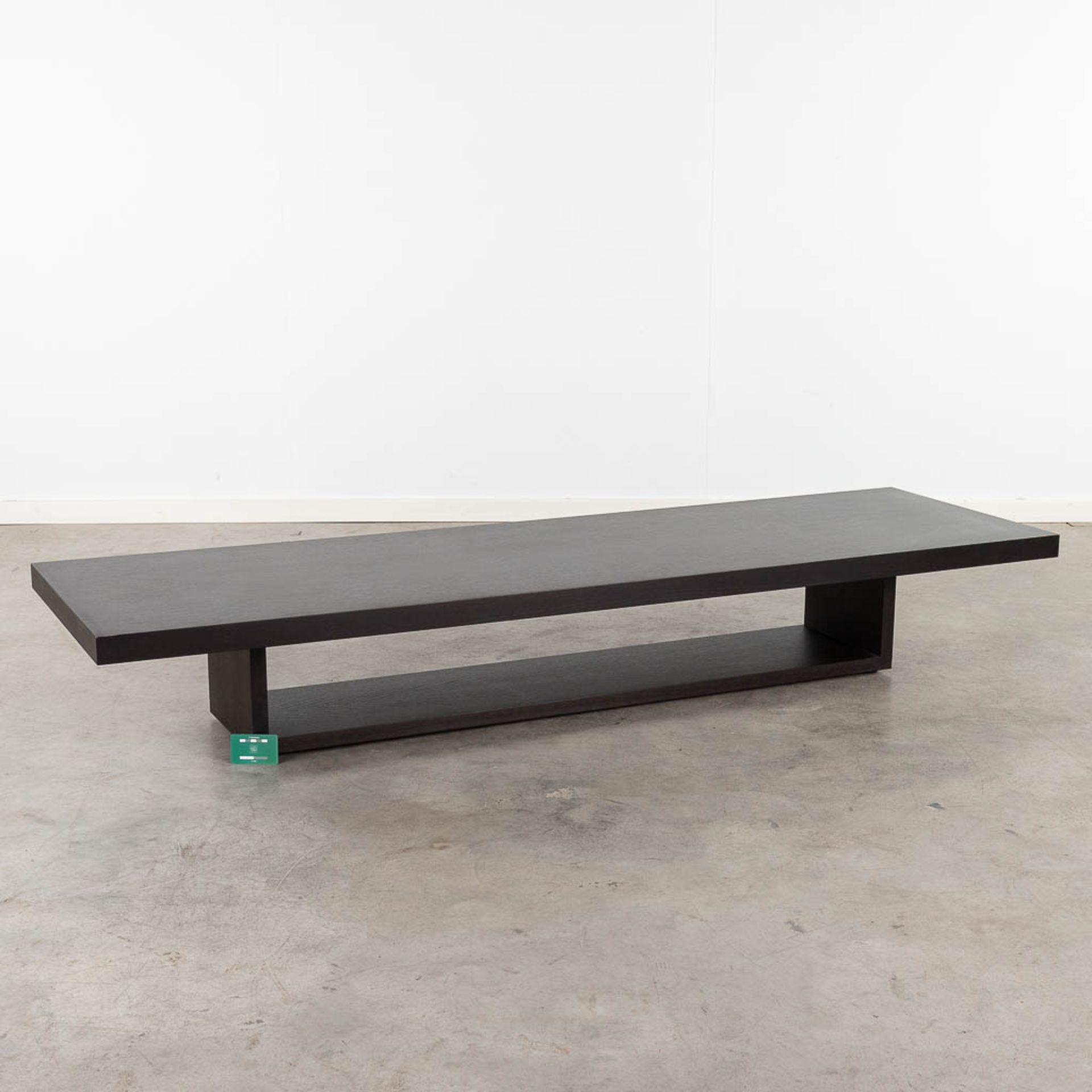 Cassina, a coffee table, ebonised wood. Not signed. (L: 200 x W: 60 x H: 30 cm) - Image 2 of 15